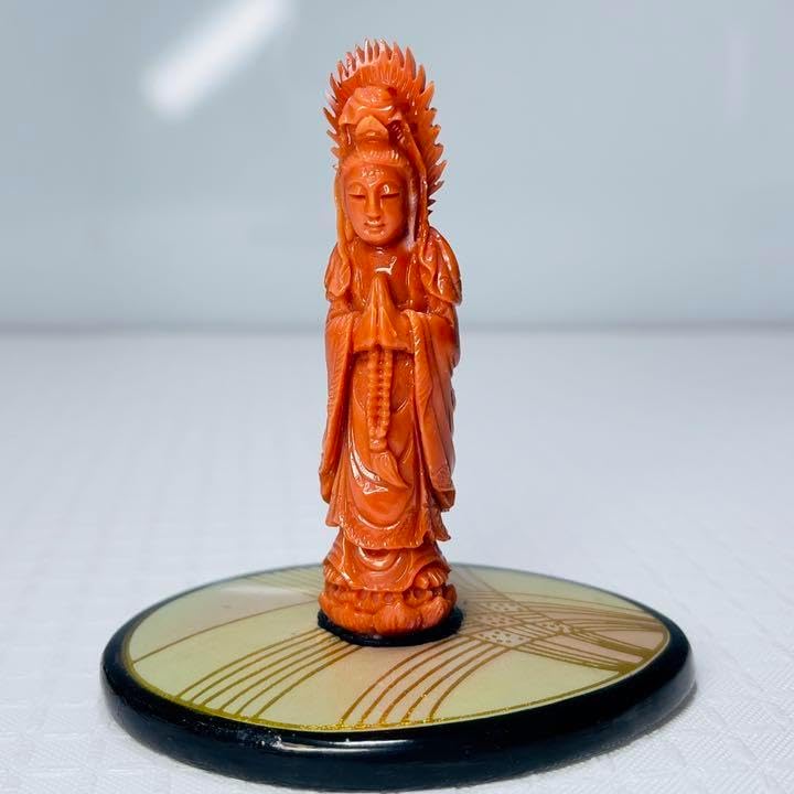 本珊瑚 細雕仏像 婆娑三聖 阿弥陀仏 観音菩薩 大势至菩萨仏像 本珊瑚 細雕仏像 婆娑三聖 阿弥陀仏 観音菩薩 大势至菩萨仏像